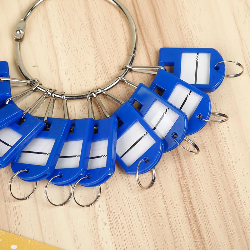 Metal Keychain with Key Ring, Creative Key Board, Anti-Loss Marker and Buckle.