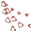 3 Stück DIY Valentinstag Banner, Valentinstags Wimpelketten Schnur, Herz Papiergirlande für
