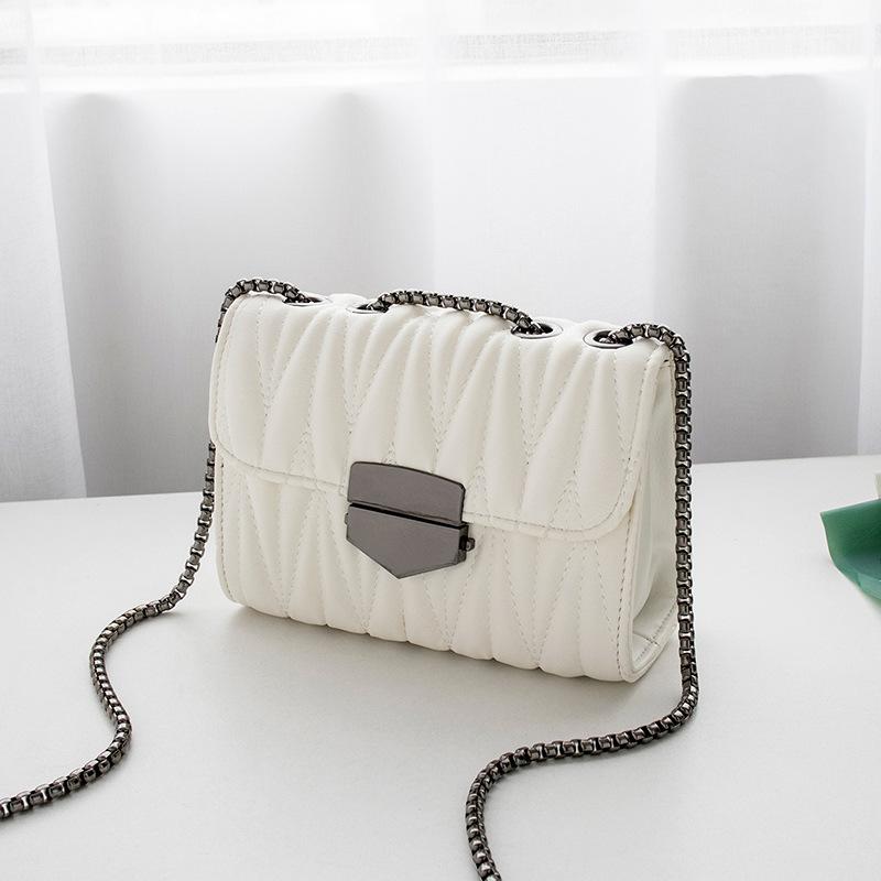 

Fashion Rhombus Elegant Shoulder Women s Bag Gun Color Versatile Chain Crossbody Cosmetic Bag