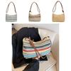 Fashionable Pvc Shoulder Bag With Artistic Design For Women Colorful Summer Handbag With Stitching