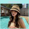 Hollow Fashionable Knitted Fisherman Hat With Color Splicing Design Daily For