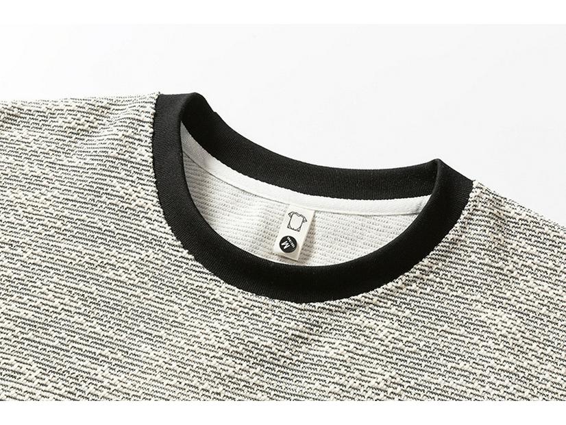 Trendy Summer Breathable Knit Crew Neck T-shirt, Regular Fit, Five-Sleeve, Stylish Daily Wear