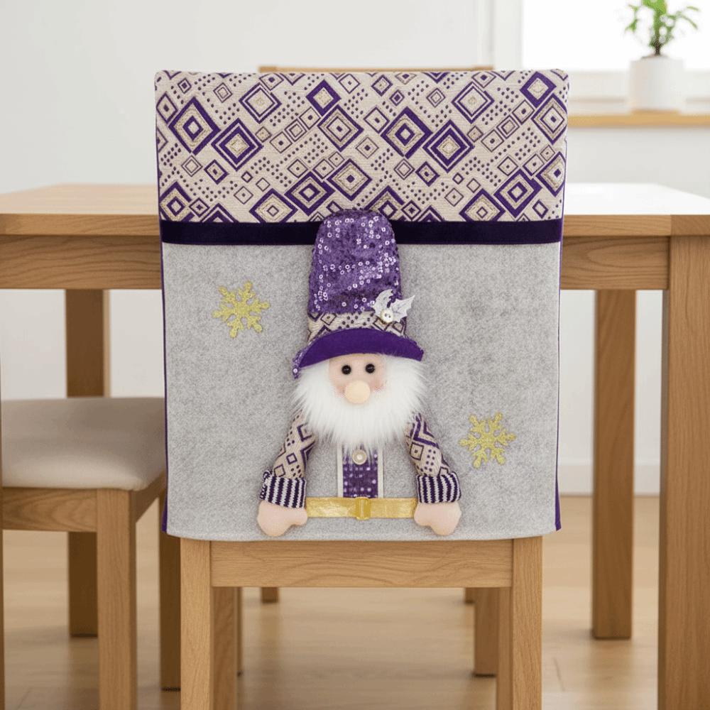 Soft Christmas Chair Cover Cartoon Seat Protector Simple Xmas Dinner Chair Seat Cover  Kitchen