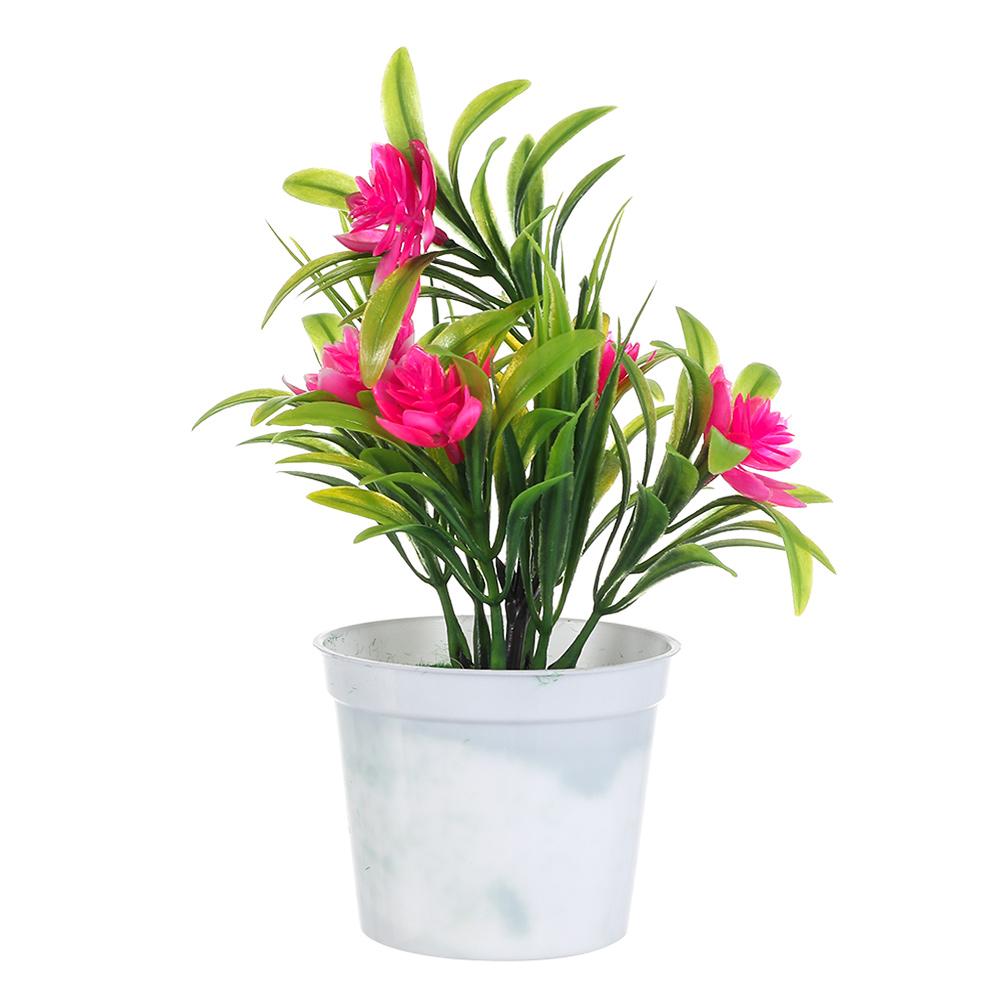 Yellow Color for Office Miniascape Outdoor Decor Artificial Flower Fake False Plants with Pots