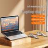 0022 Portable Aluminum Laptop Stand Desktop Riser Cooling Pad Foldable Storage Ergonomic Design for Home/Office