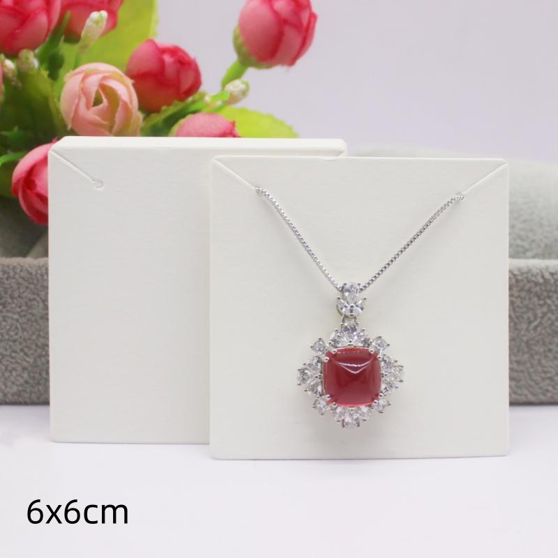 Lot de 50 cartes multi-formats en papier blanc/kraft, pour boucles d'oreilles, colliers et bijoux