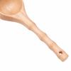 Wood Grain Texture Soup Spoon Solid Wood Porridge Scoop Heat Friendly Cooking Tool  Food Serving