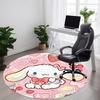 1 szt. Dywanik pod krzesło Cinnamoroll do biura, antypoślizgowy, miękki i wygodny, dywanik do biura, do gier, lekki, okrągła mata podłogowa