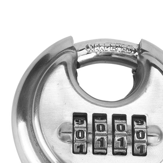 4 Digit Combination Disc Padlock Stainless Steel Weather-proof Disc Lock for Trailer