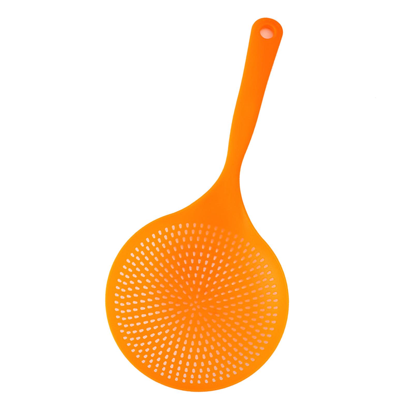 

Filter Spoon with Heat Resistant Handle Practical Slotted Strainer Large Plastic Colander for Cooking Enthusiasts помаранчевий