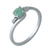 Silver Ring with Natural Emerald 0.509ct (2010944)