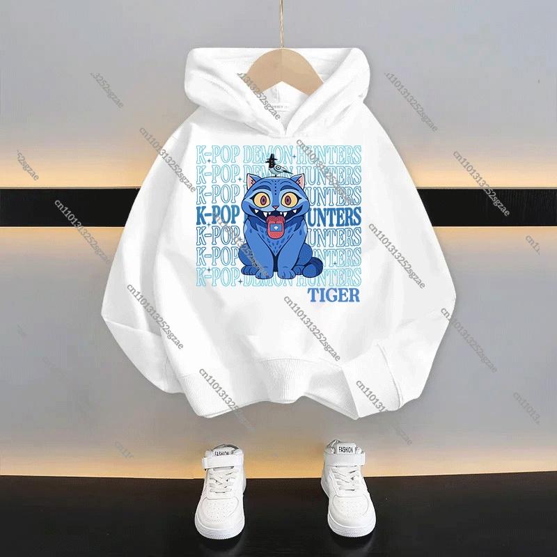 Kids Cartoon KPop Demon Hunters Hoodie 2025: Cool Hooded Pullover Sweatshirt For Boys Girls Casual Fashion Top