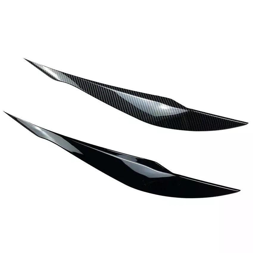 2pcs Car Headlight Eye Lid Covers ABS Carbon Headlight Lamp Eyebrows Trim Stickers for BMW 3 Series F30 F31 318i 320i 2012-2018