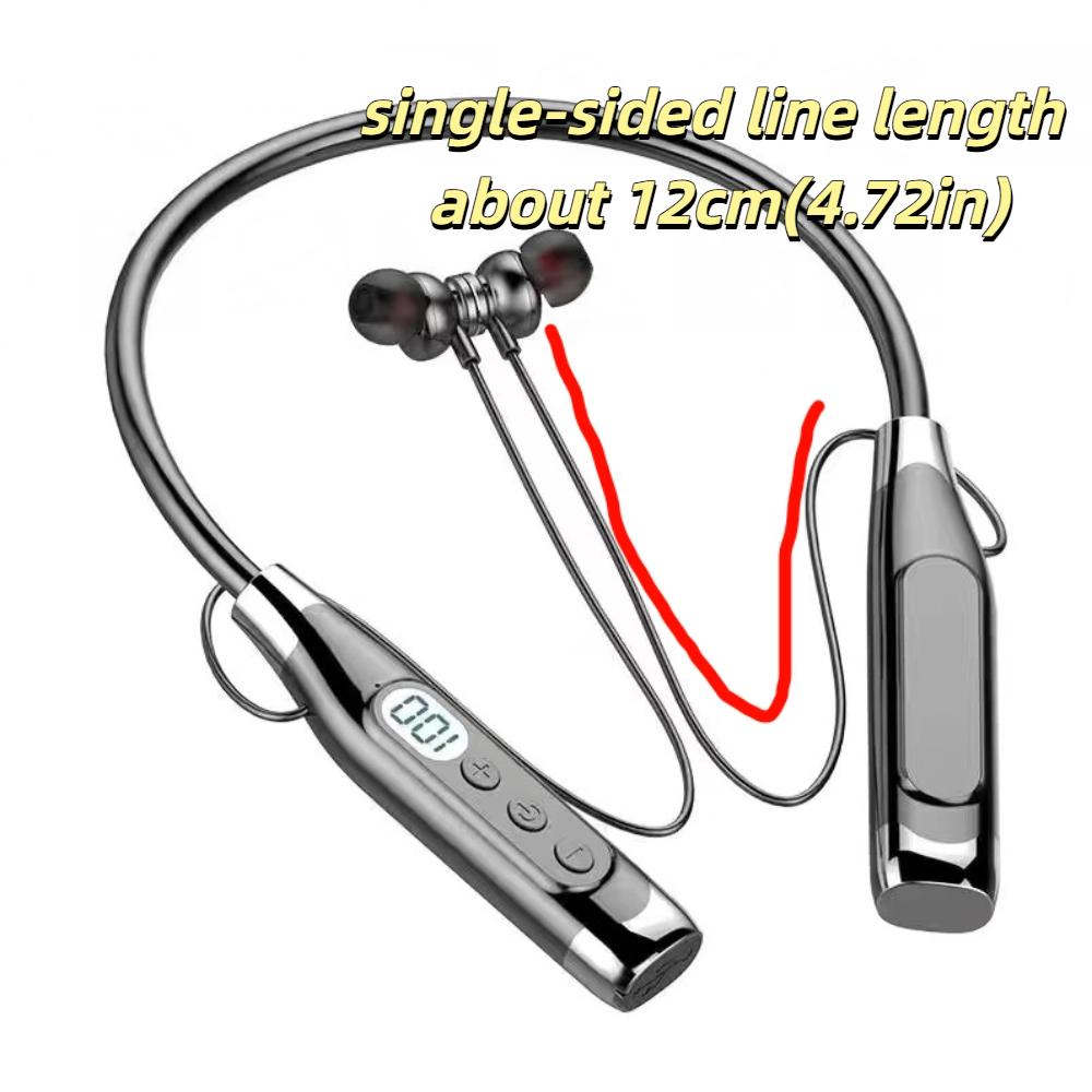 Waterptoof Wireless Bluetooth Earphones Neck-mounted Sports Headsets Neckband Headphones  Outdoor