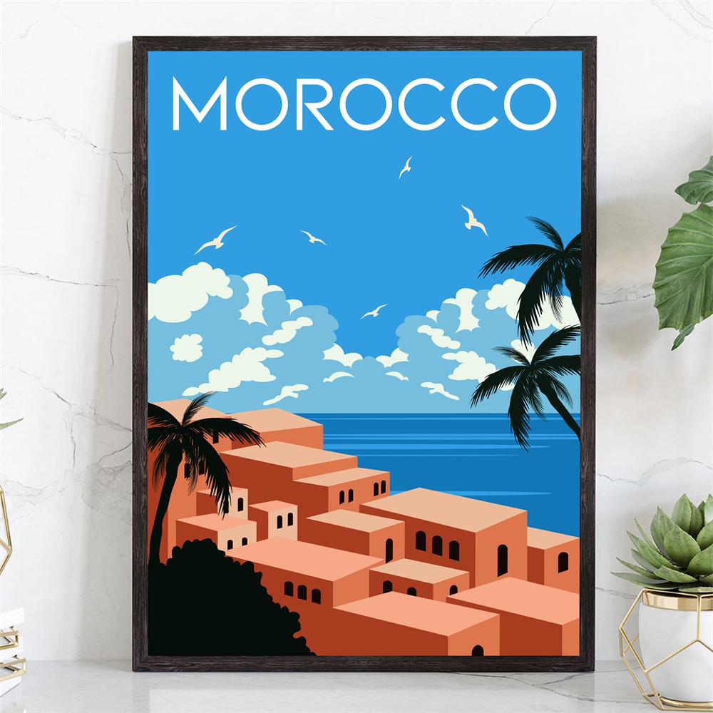 Morocco Travel Poster Landscape Morocco Travel Poster Prints Morocco Travel Poster Canvas Painting Home Bedroom Wall Decor