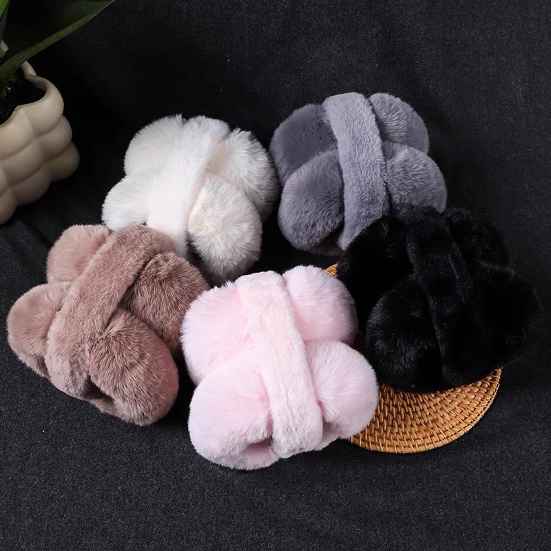 Newcomer 0.6 Damen Faltbare Winter Plüsch Ohrenwärmer - Warm, Modisch und mit Hinterkopf-Design