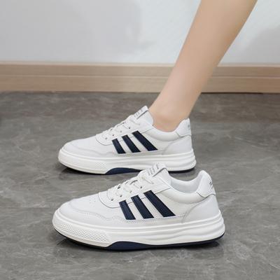 Sapatos brancos pequenos femininos 2025 novo primavera estudante versão coreana de versátil casual ins sapatos da moda plataforma moda sapatos de sola HD010