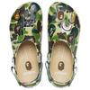 A BATHING APE x Crocs Classic clog camouflage print comfortable and versatile hole shoes for men and women in brown
