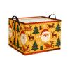 Christmas Square Foldable Storage Basket for Home Organization and Holiday Storage