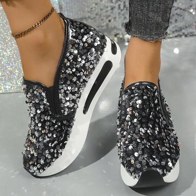 Fashion Fashion Black Bling Spots Shoes for Women Autumn Winter Lightweight Non Slip Sneakers Woman Soft Insole Platform Shoes Female