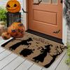 Halloween Happy Entrance Carpet Witch Slippery Welcome Floor Mat Family Kitchen Indoor Outdoor Decoration