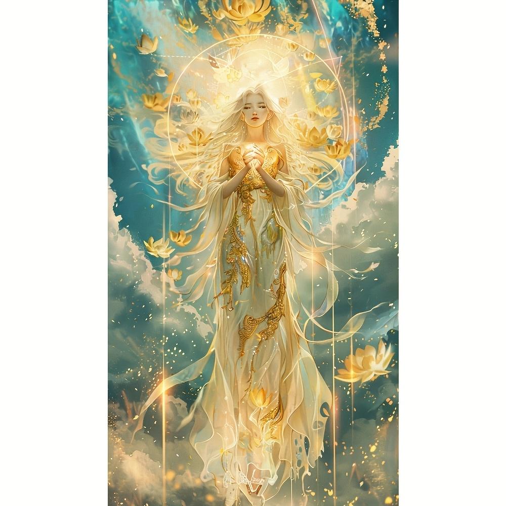 Large Size Diamond Painting Kit Suitable for Home Wall Decor - Complete DIY Craft Set with Round Acrylic Diamonds, Frameless Suitable for &, Surprise,