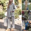 Zweiteiliges Set Damen Muslimische Bluse Weitbeinige Hose Anzug Ramadan Marokko Dubai Islamisch Lässiges Ensemble Femme Musulmane Arabische Outfits