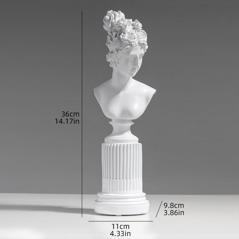 

Nordic Goddess of Love Freyja Bust Statue Resin Figure Sculpture for Living Room, Bedroom, Study, and Desk Decoration