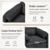YODOLLA Armchair Sofa for Living Room, Large Single Sofa Padded Seat with Lumbar Pillow, Velvet Morden Accent Chairs, Black