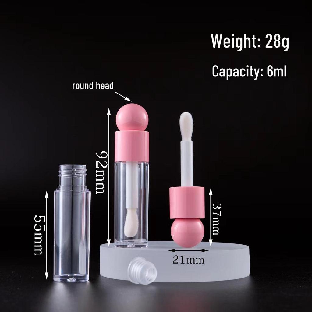 Large Brush Lip Gloss & Eyeliner Tube - Thick, Empty Container for Cross-Border Bestsellers