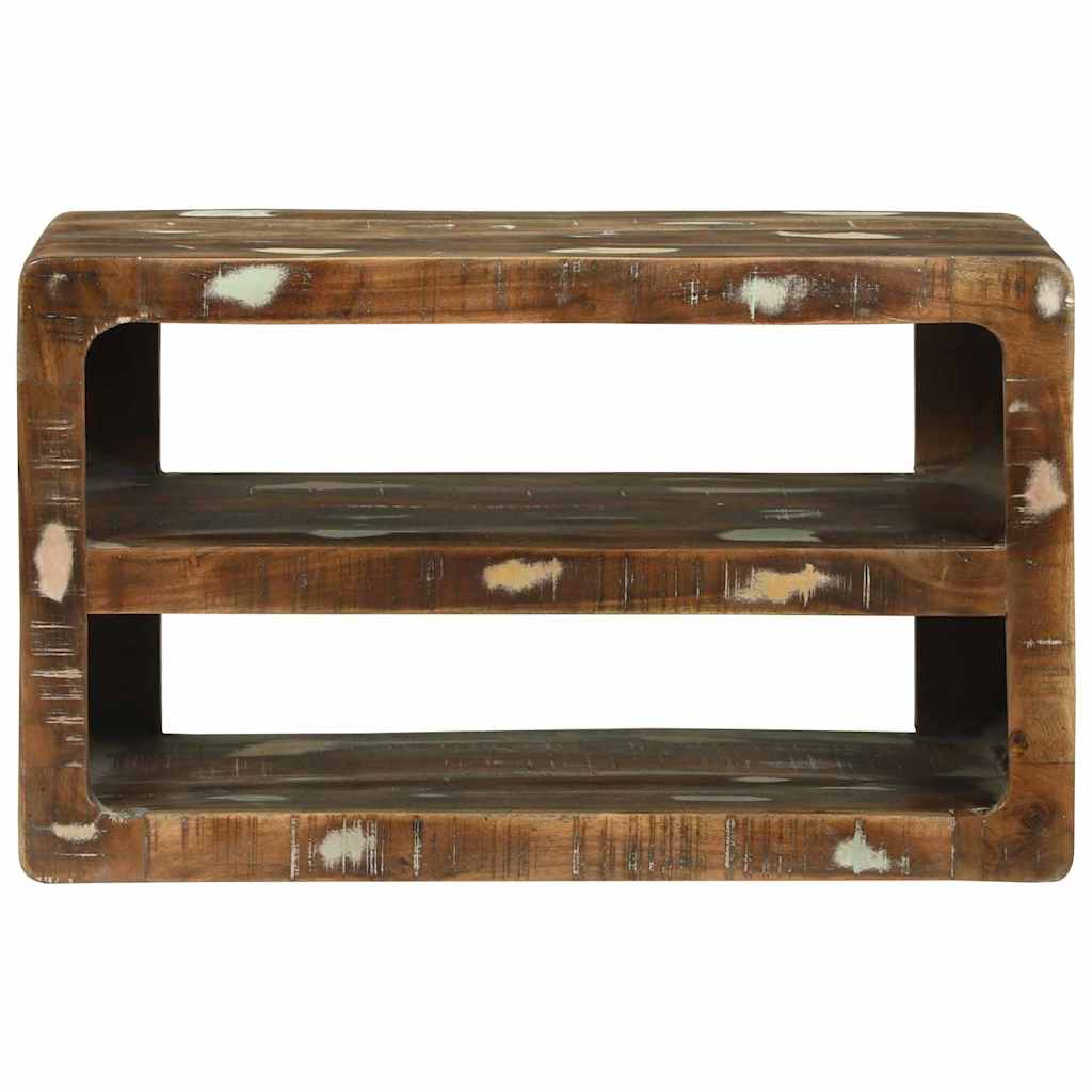 TV Cabinet Multicolored 60 X 32 X 36 Cm Solid Reclaimed Wood