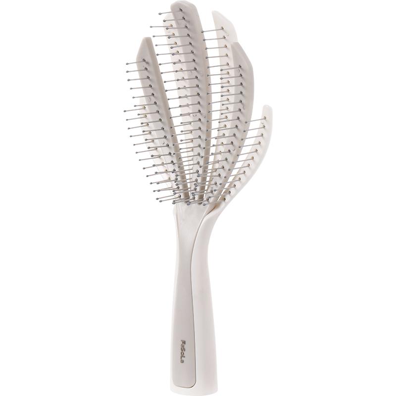 

Модная женская расческа для укладки волос, придающая объем, быстросохнущая, с полым дизайном, не спутывающая волосы, гладкая, для массажа кожи головы, ребристая расческа слоновая кость