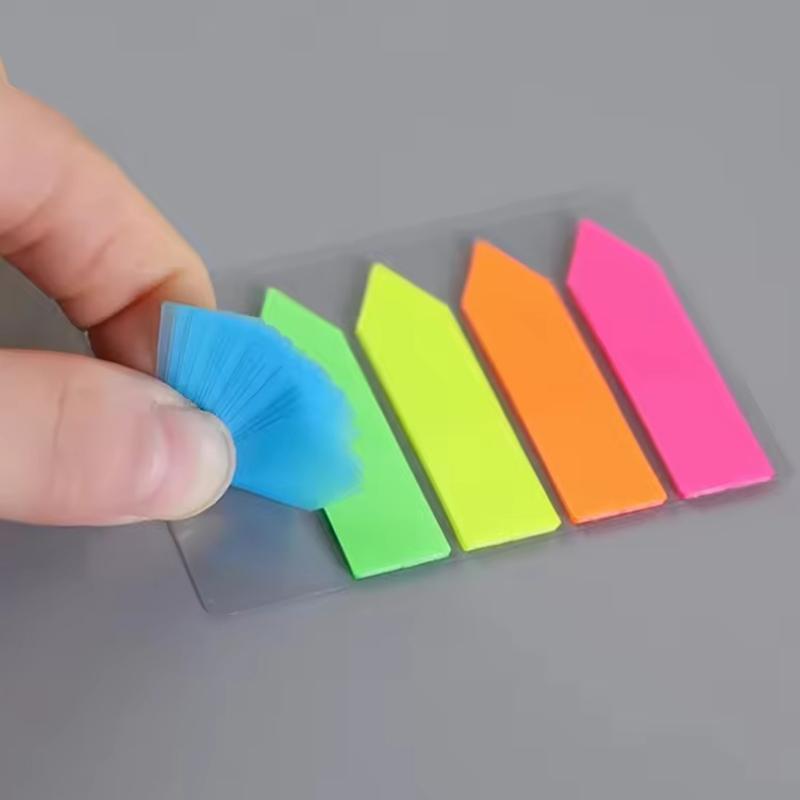 1Book PET Index Sticker Multiple Macaron/Morandi Color Flat/Arrow Head Available Home Office School Marker Sticker Supplies ZYF