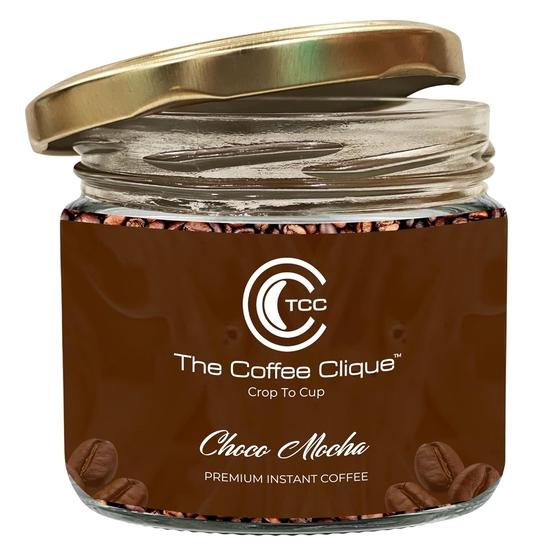 The Coffee Clique | Choco Mocha - 100g | Premium Instant Coffee | 100% Pure Arabica, No Chicory, No Additives | Serves 50 Rich & Flavorful Cups