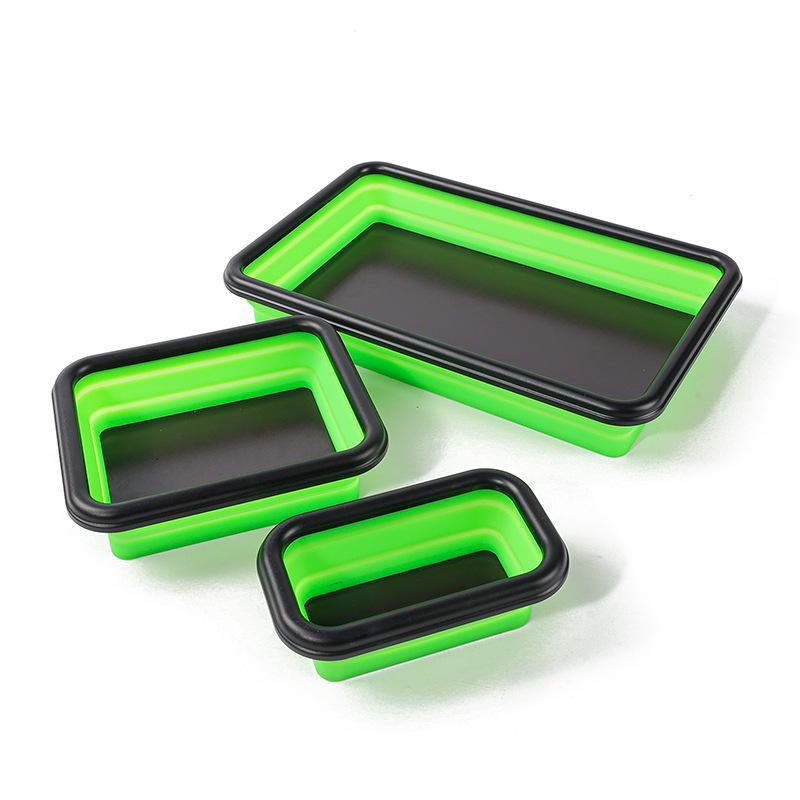 Silicone Magnetic Wrench & Screw Tool Tray - Foldable Storage Box