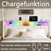 Bed Features a Full Storage System with Bottom Drawers, Headboard Shelves, and USB/Type-C Charging Stations, White