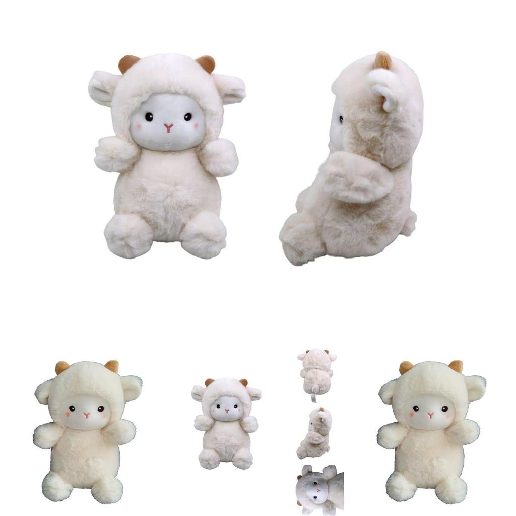 Soft And Huggable Plush Polk Lamb Doll For Kids Perfect Home Decoration And Christmas Gift