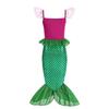 Mermaid Ariel Costume Girls Short Sleeve Fish Tail Shape Cosplay Princess Dress Halloween Carnival Birthday Party Dresses