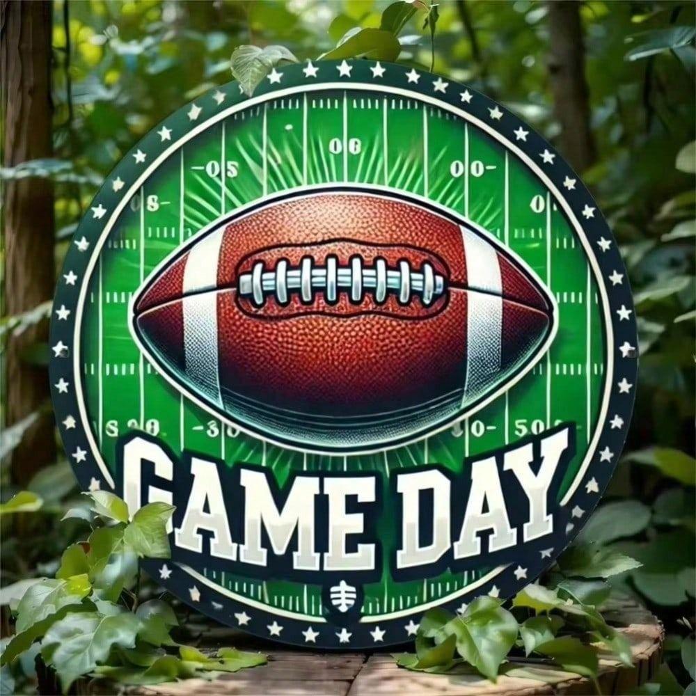 Metal Wall Decor Soccer Fan Gift for Men Man Cave Football Poster