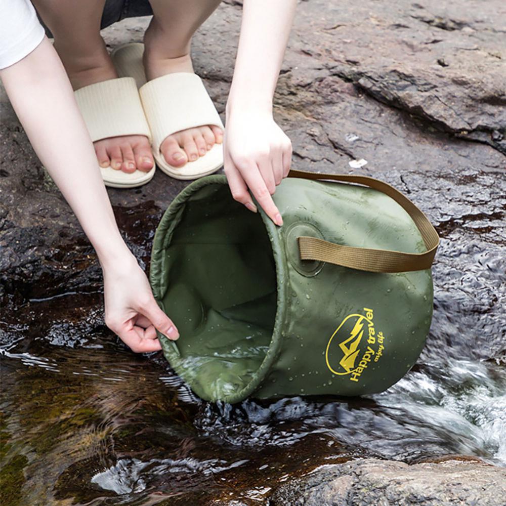 10L 20L Travel Camping Folding Bucket Water Storage Bag Portable Multi-functional Folding Bucket For Fishing Camping Hiking