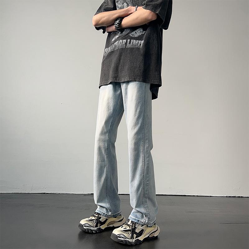 American Retro Jeans Men's Autumn Casual Pants Trendy Brand Boys American High Street Trousers Versatile Straight Pants Trendy