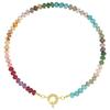 Colorful Natural Gemstones Beaded Accessories Stylish Necklace and Adjustable Bracelet for Fashionable Women Wear