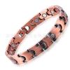 Magnetic Therapy Bracelet Men Alloy Geometric Cuff In Antique Copper Finish Retro Style
