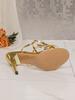 New Summer Elegant Strap Solid Color Square Toe High Heels Open Toe Fashion Sexy Banquet Women'S Shoes  Pumps Women Shoes