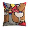 45x45cm Abstract Cushion Cover Pained Picasso Graffiti Pillow Case Art Painting Streak Face Pillowcase Modern Art Home Decor