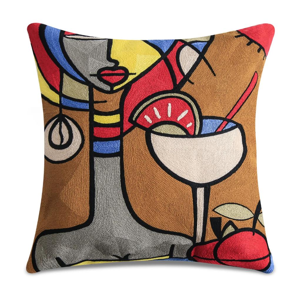 45x45cm Abstract Cushion Cover Pained Picasso Graffiti Pillow Case Art Painting Streak Face Pillowcase Modern Art Home Decor
