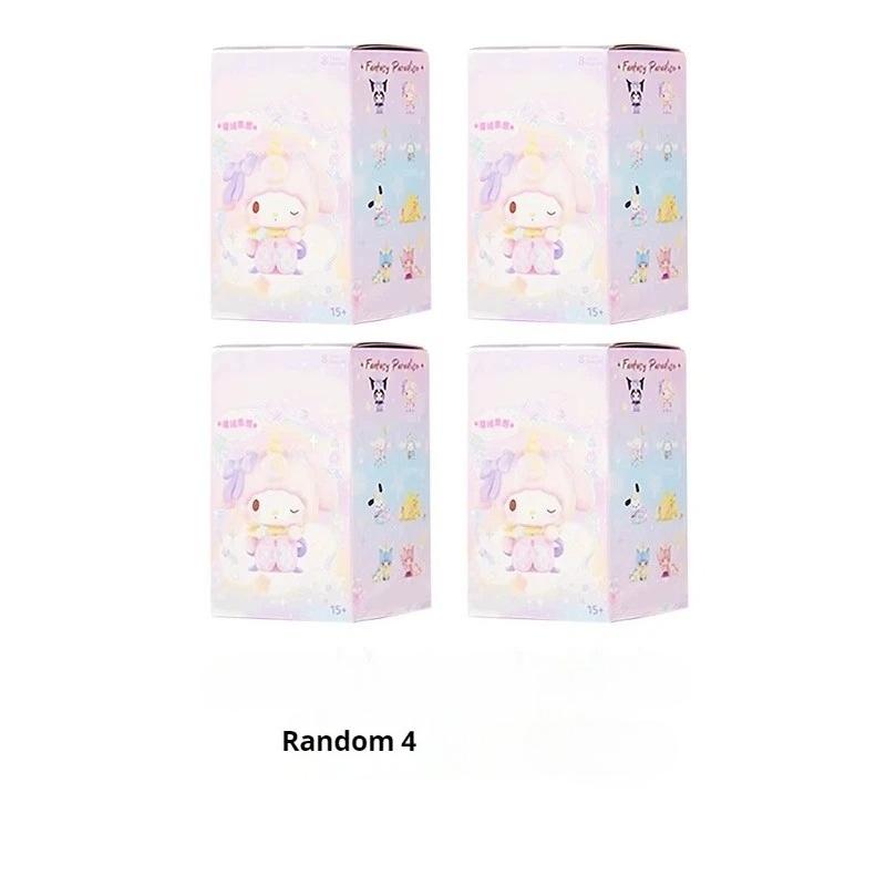 San Rio Fantasy Park Blind Box Series Kuromi Pacha Dog Cinnamoroll Lovely Characters Collectible Handmade Ornament Girl Gift Idea