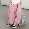 LUSON Chen Da Zhu Children's Clothing, Girls' Cargo Pants, New Style for Older Kids, 2025 New Trendy Loose-Fitting Sports Pants for Girls