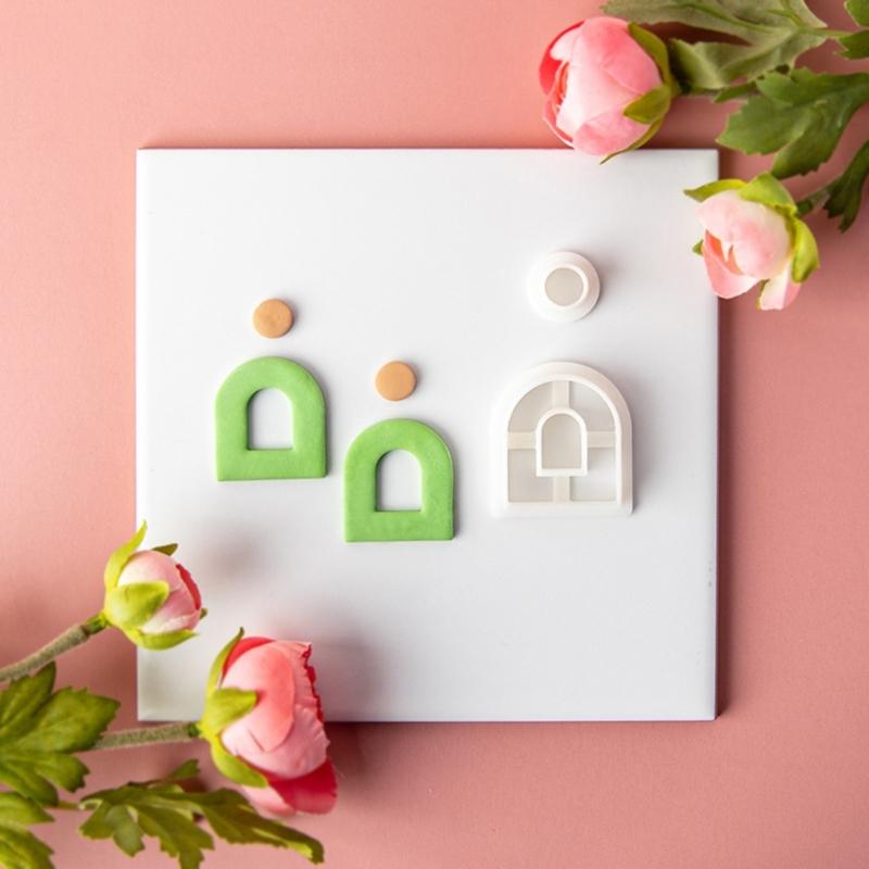 Weicher Ton Polymer Clay Ausstecher Keramik DIY Französische Ohrringe Geometrische Ausstechformen für Ohrring Schmuck Anhänger Herstellung