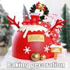 Plastic Christmas Train Ornaments Christmas Children Baking Party Decoration Home Table Xmas New Year Gifts Santa Claus Crafts
